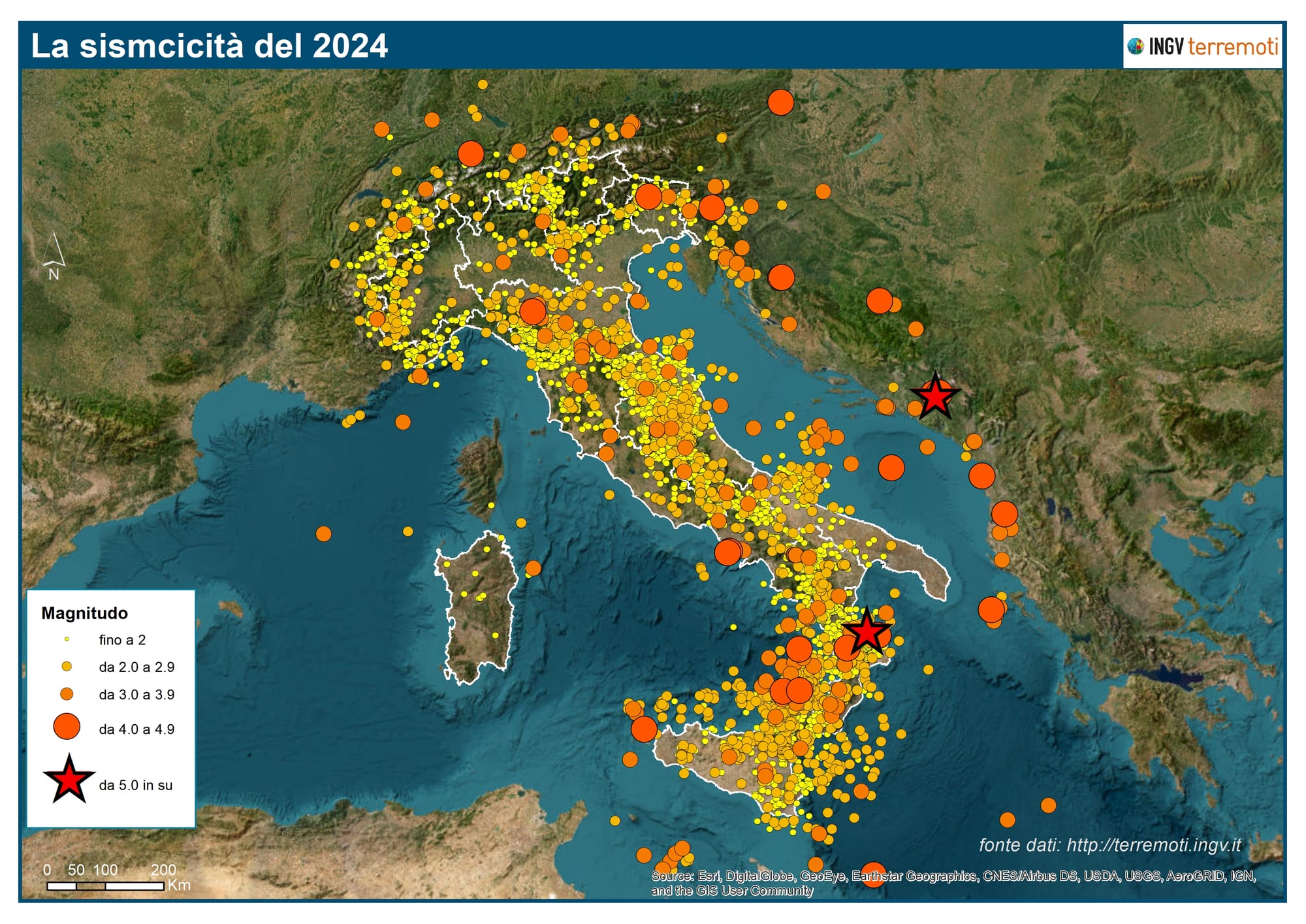 L'Italia fragile dei terremoti: 16.826 in un anno, 46 eventi sismici al giorno